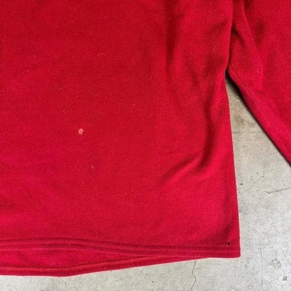 Patagonia Red Fleece Quarter Zip Pullover Jacket Navy‎ Collar Men's Medium